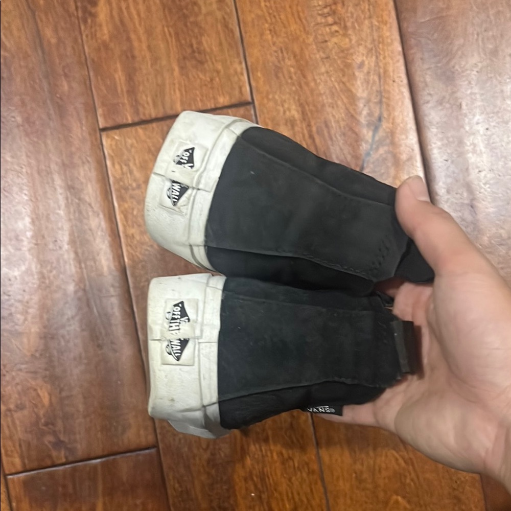 Vans black slip on shoes